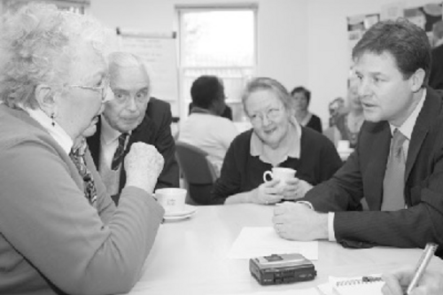 Clegg with pensioners